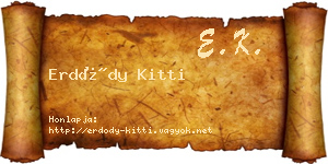 Erdődy Kitti névjegykártya