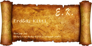 Erdődy Kitti névjegykártya